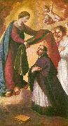Francisco de Zurbaran st. ildefonso receiving the chasuble oil painting